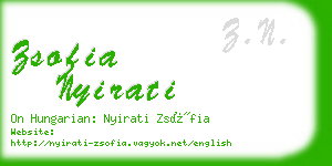 zsofia nyirati business card